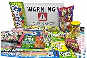 RETRO CANDY YUM Super Sour Candy Variety Pack - Assorted Sour Candy Box - Sour Candy Box for Birthday Gift Celebration, Thinking of You