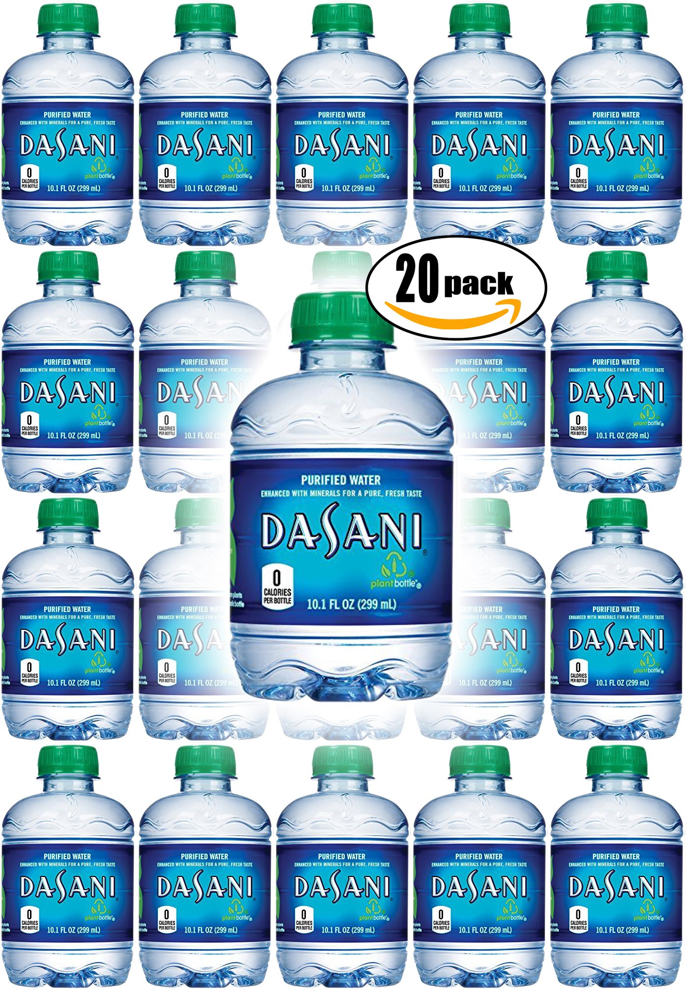 DASANI Purified Water Bottles Enhanced with Minerals, 10.1 fl oz, 24