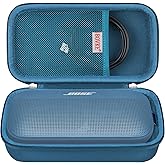 BOVKE Hard Travel Speaker Case for Bose New SoundLink Flex Speaker (2nd Gen) / Bose SoundLink Flex Bluetooth Portable Speaker, Mesh Pocket for Bose Speaker Charger, Charging Cables, Blue Dusk