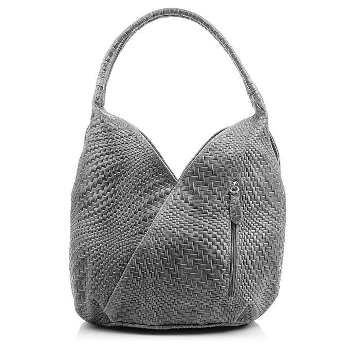 FIRENZE ARTEGIANI Ledertasche Shopper MADE IN ITALY. AUTHENTISCHE ITALIENISCHE HAUT 33x33x18 cm. Farbe: Grau