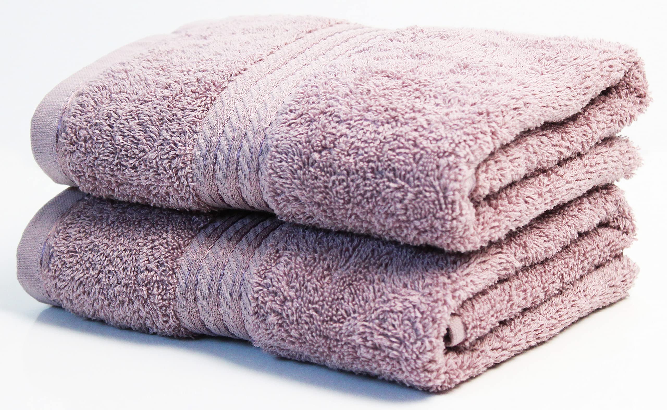 Bentley Priory Linens Hand Towels (2 PACK) for Bathroom Supreme Egyptian Hotel Range 500GSM Super Soft Cotton Pack of 2 Absorbent and Quick Dry Hand Towels Set 50 x 85cm (PURPLE MAUVE)