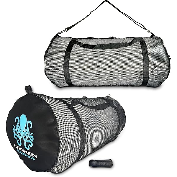 Meister Mesh Duffel Backpack Dive Bag W/Dry Pocket