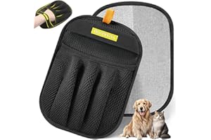 YUAKUOD Pet Hair Removal Glove for Cats & Dogs, Upgraded Five-Finger Electrostatic Pet Hair Gloves, Reusable Magic Brush Pet Hair Remover Tool for Couch, Carpet, Car Seat(1 PCS)