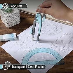 Mr. Pen- Compass and Protractor Set, Math Compass
