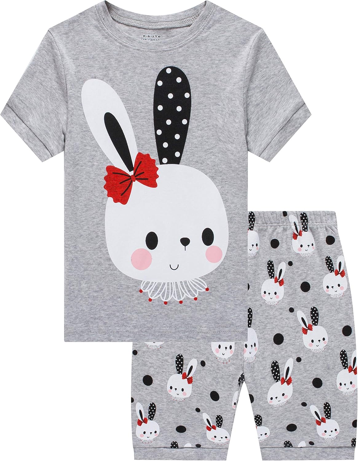 Buy Little Girls Rabbit Easter Pajamas 100 Cotton Gray Summer Pjs