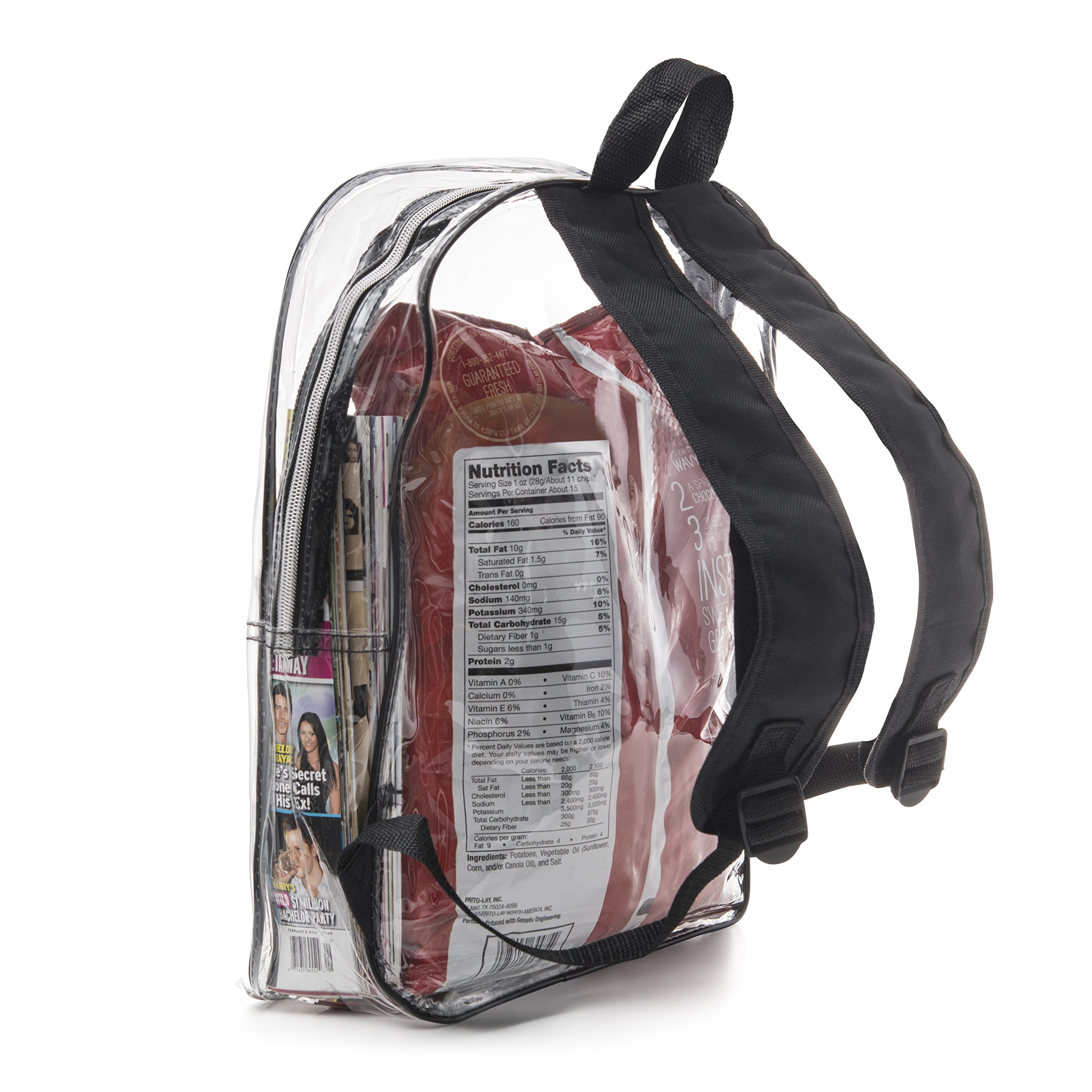 Bags for Less Transparent Vinyl Security Backpack by All Clear Stadium