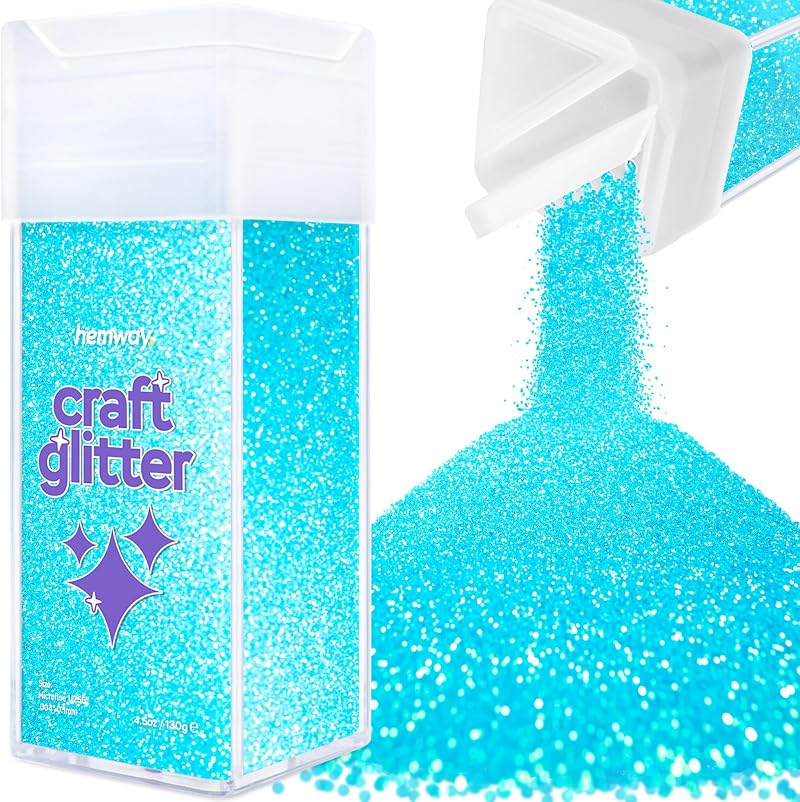 Hemway Glitter Shaker Baby Blue Iridescent 130g Microfine Glitter