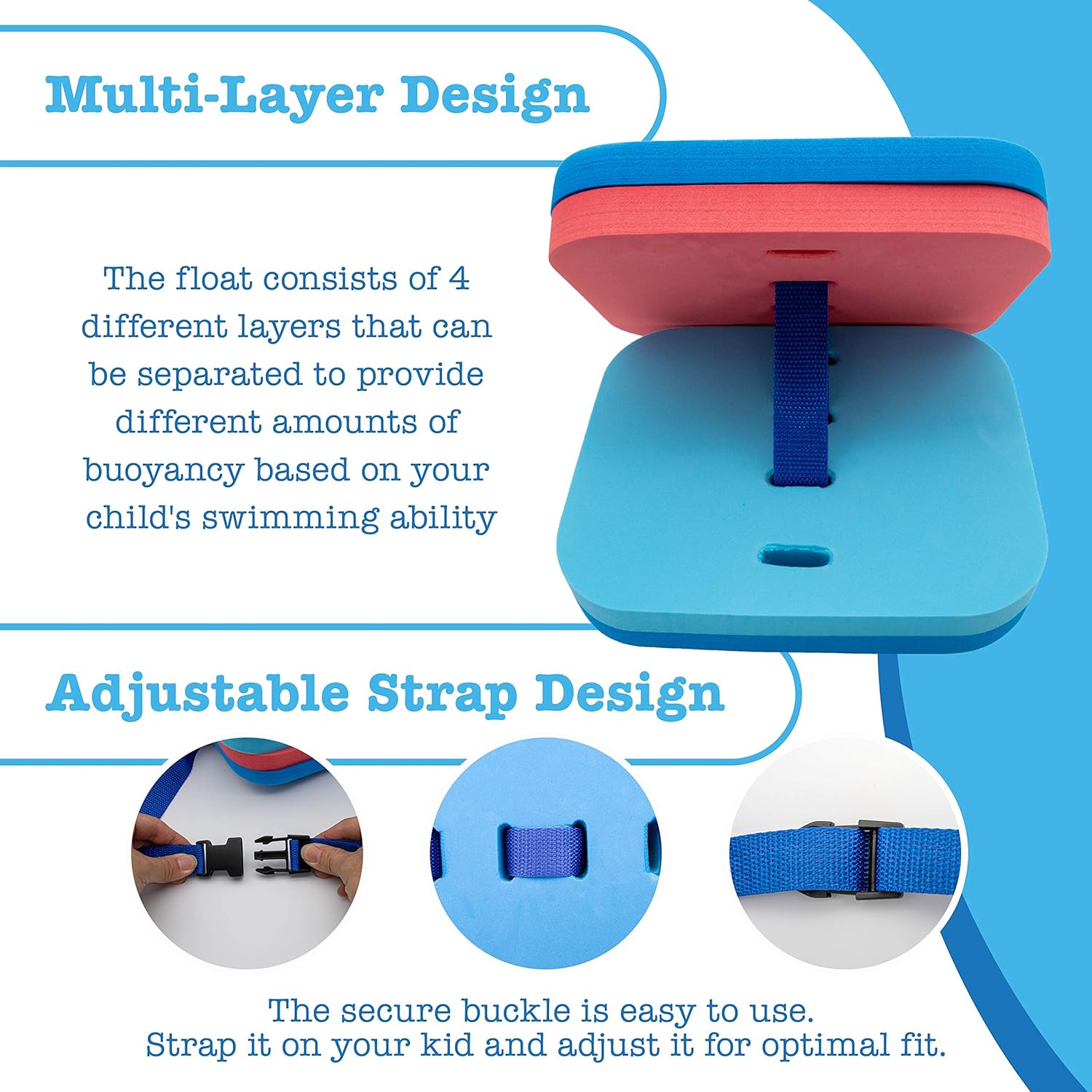 Sunlite Sports Pool Doggie Back Float, Swim Trainer Float with Adjustable Belt, Floatie with Multiple Layers, for Kids Children Toddler Swimming Safety : Sports & Outdoors