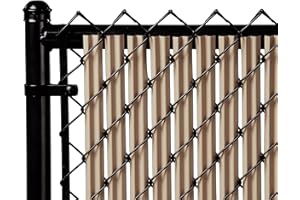 Ridged Slats Made in America Slat Depot Single Wall Bottom Locking Privacy Slat for 3', 4', 5', 6', 7' and 8' Chain Link Fence (6ft, Beige)