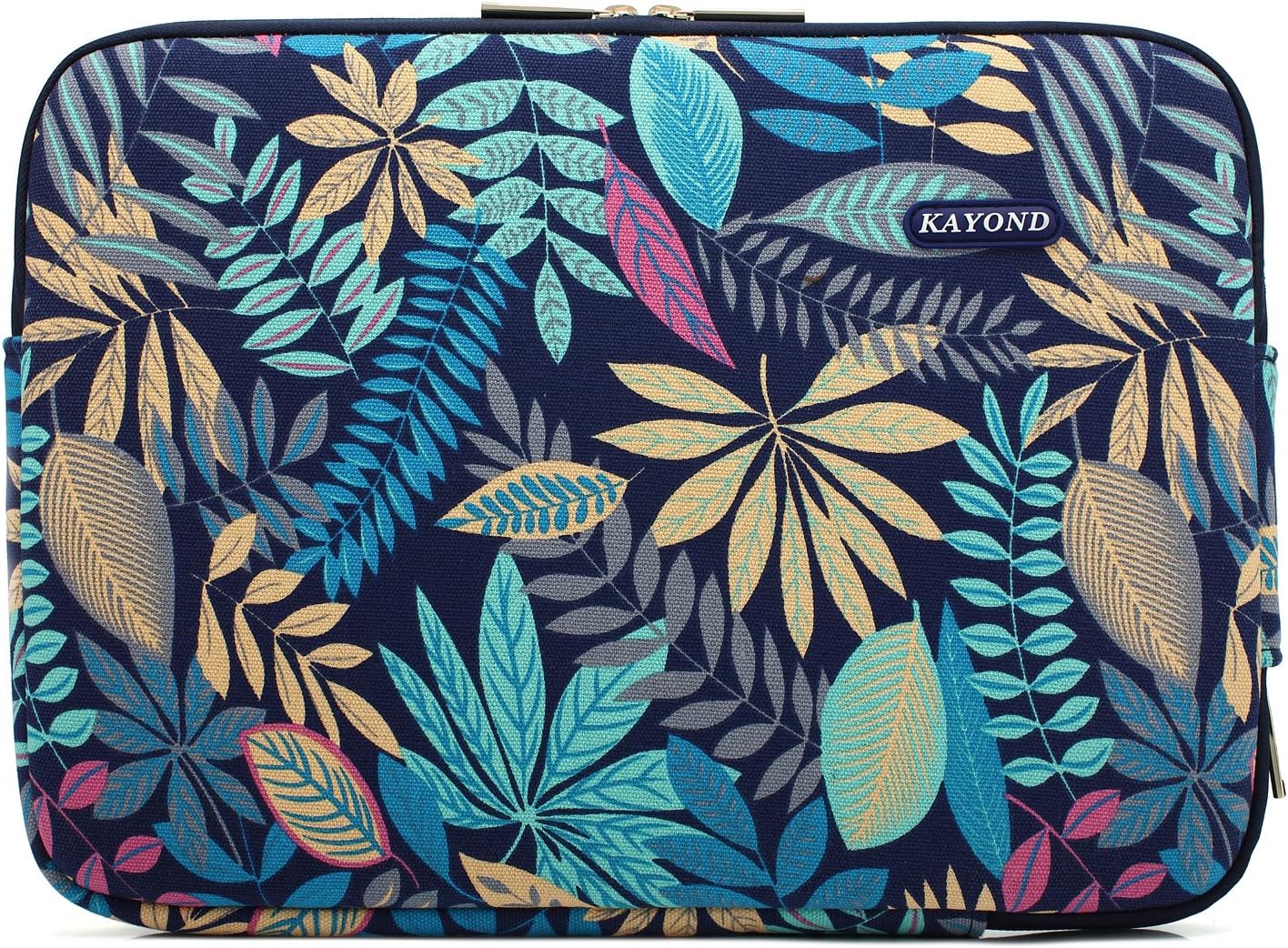 KAYOND Forest Series Pattern Water-resistant 15 inch Canvas laptop sleeve with pocket for 15inch 15.6 inch laptop case macbook pro 15.4 sleeve (15-15.6 inch - Image 3