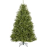 National Tree Company 6ft Unlit Dunhill Fir Artificial Full Christmas Tree | 1,430 Tips, Includes Stand, Green