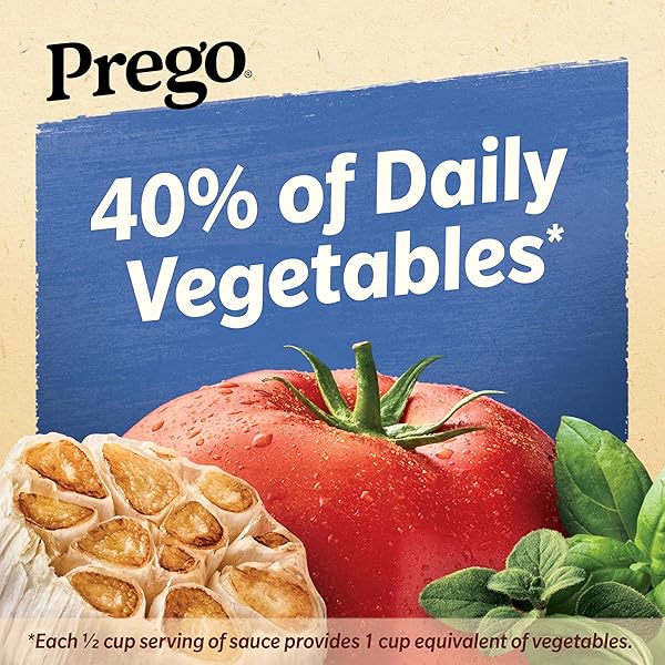 PREGO ROASTED GARLIC AND HERB PASTA SAUCE, 45 OZ JAR