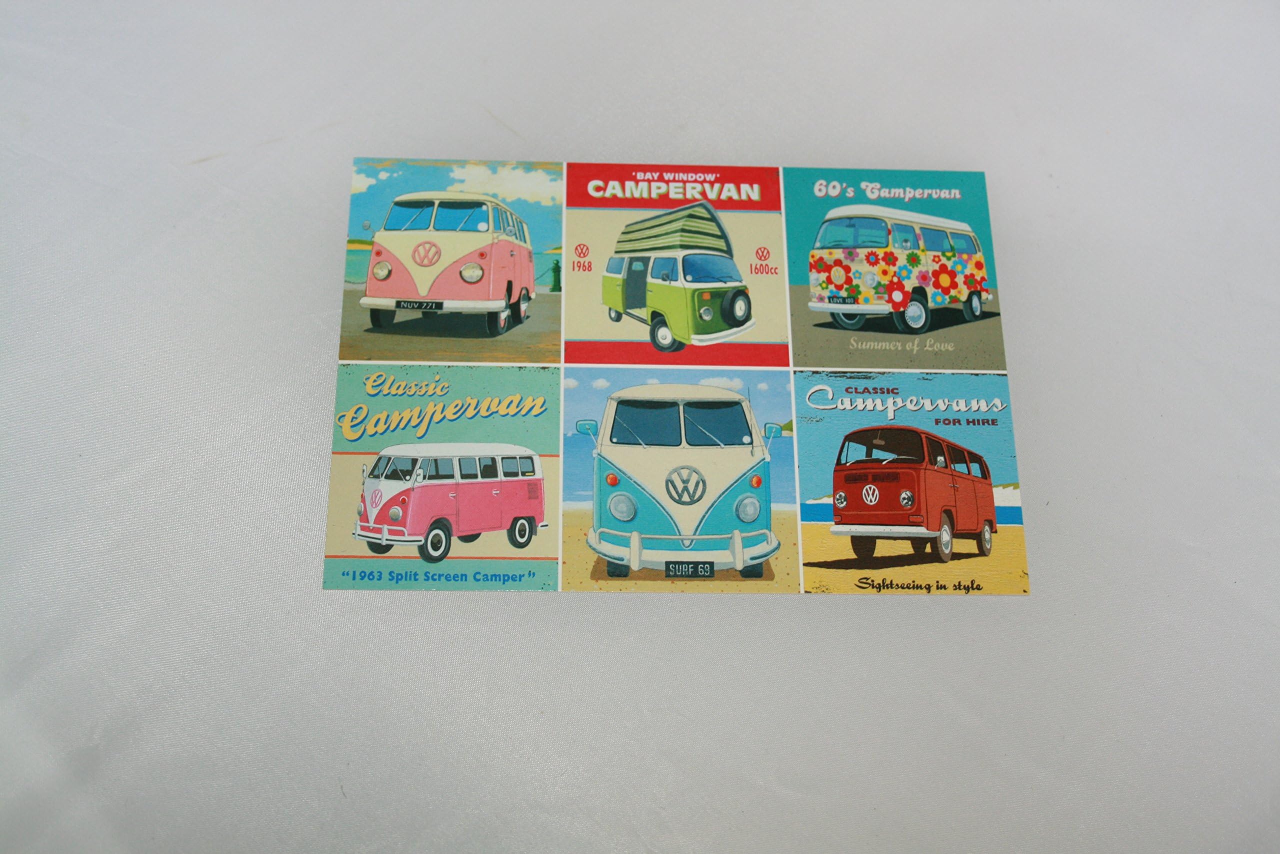 Postcard VW Camper Van, Classic Campervans , ideal thank you card or gift picture from design by Martin Wiscombe