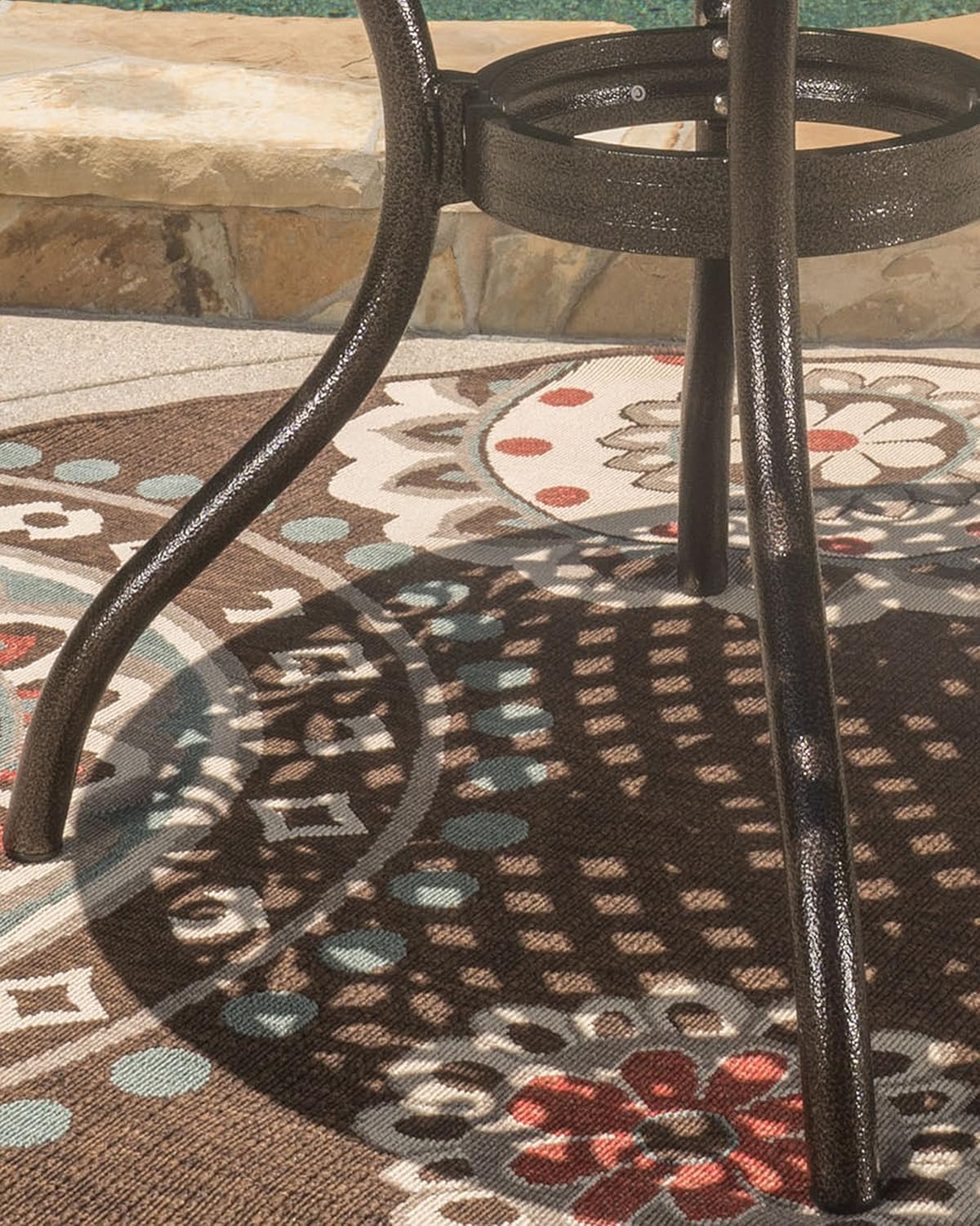 Christopher Knight Home Phoenix Cast Aluminum Round Table, Hammered Bronze : Garden & Outdoor