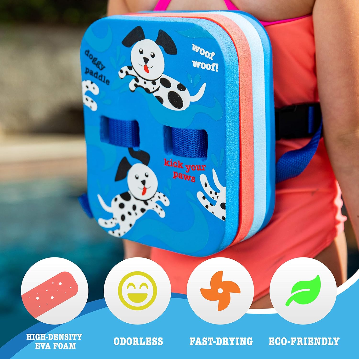 Sunlite Sports Pool Doggie Back Float, Swim Trainer Float with Adjustable Belt, Floatie with Multiple Layers, for Kids Children Toddler Swimming Safety : Sports & Outdoors