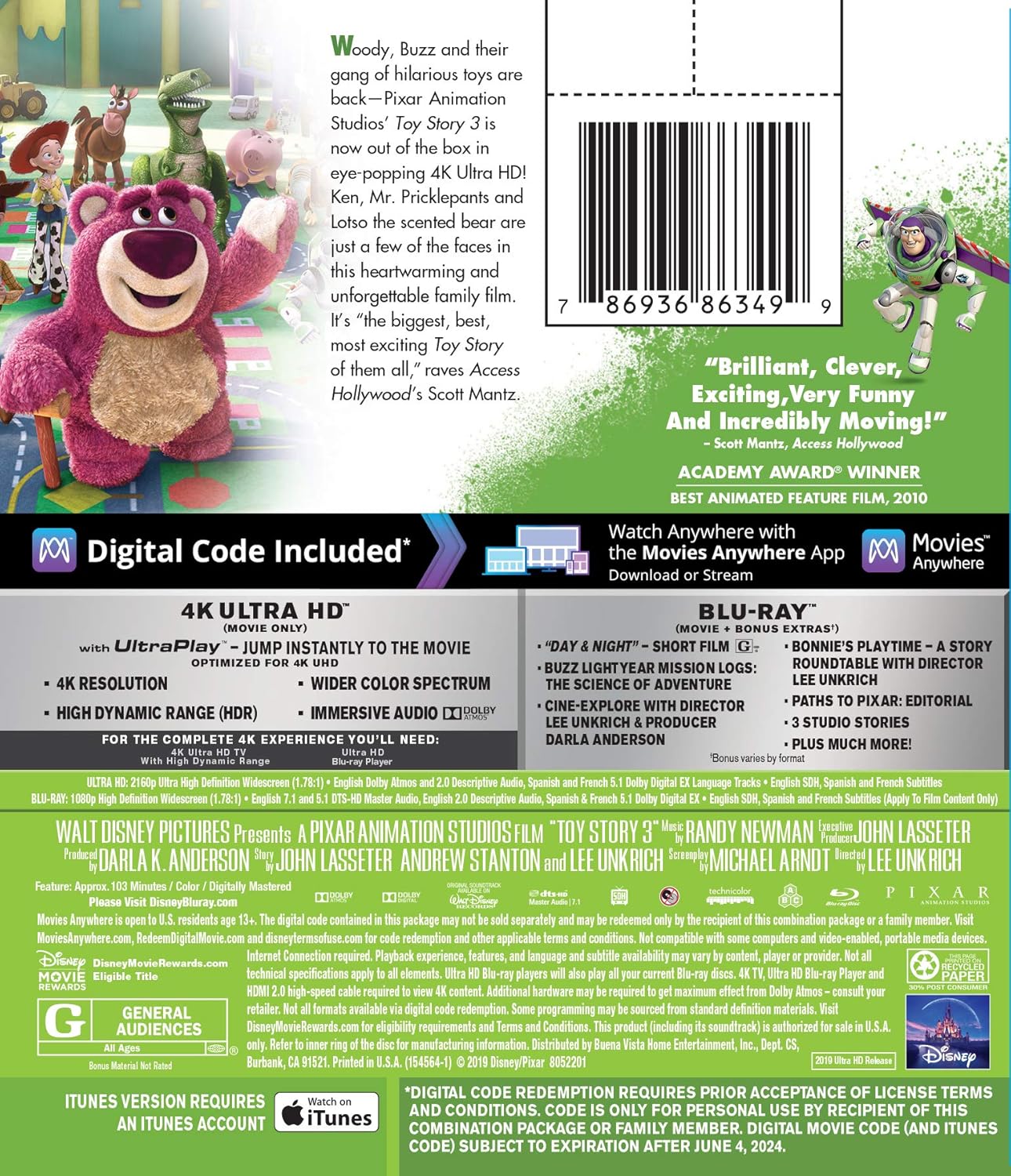 Toy Story 3 Blu Ray Amazon De Dvd Blu Ray