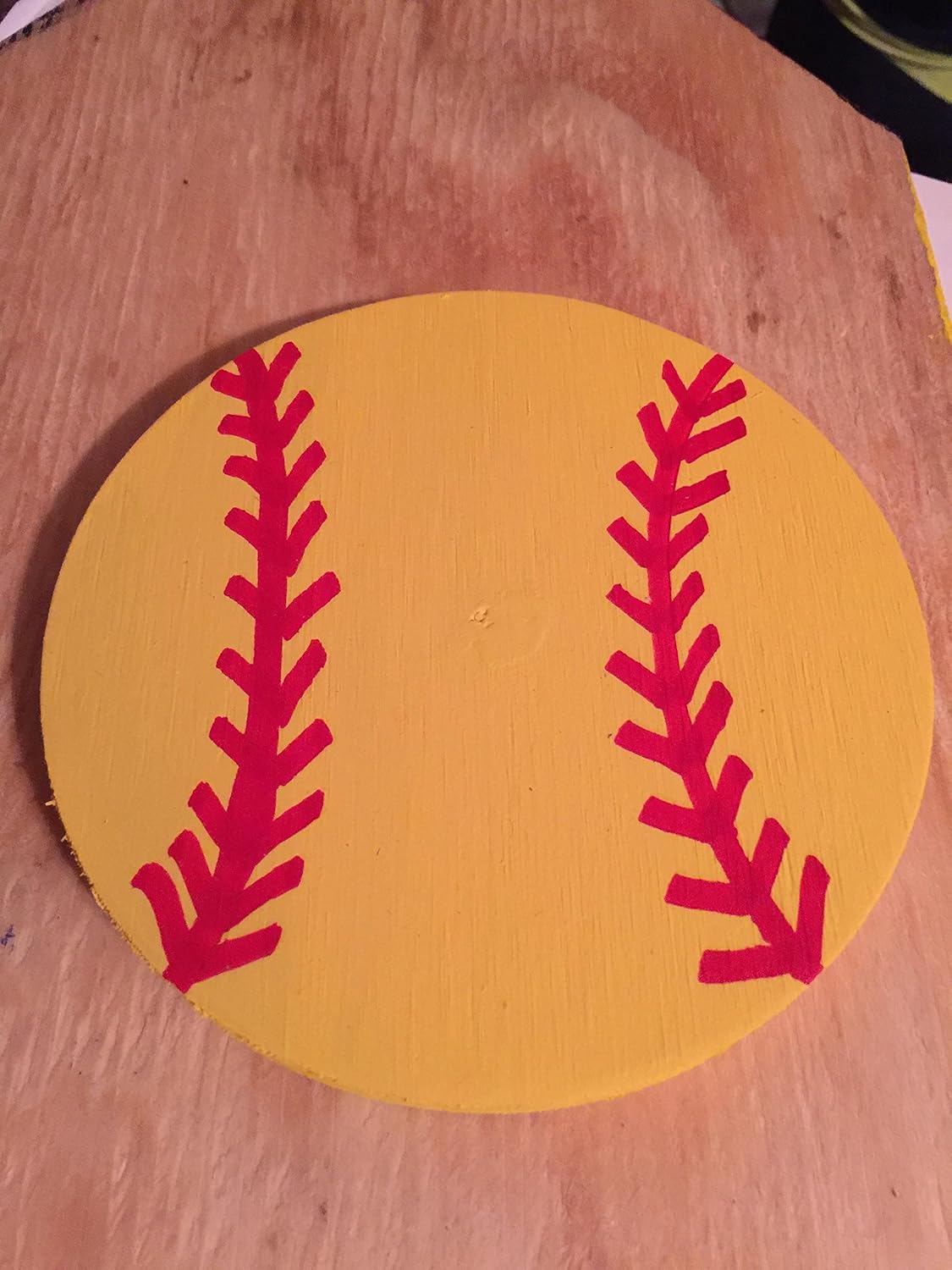 Sports Decor, Softball Wooden Door Hanger, Softball Door