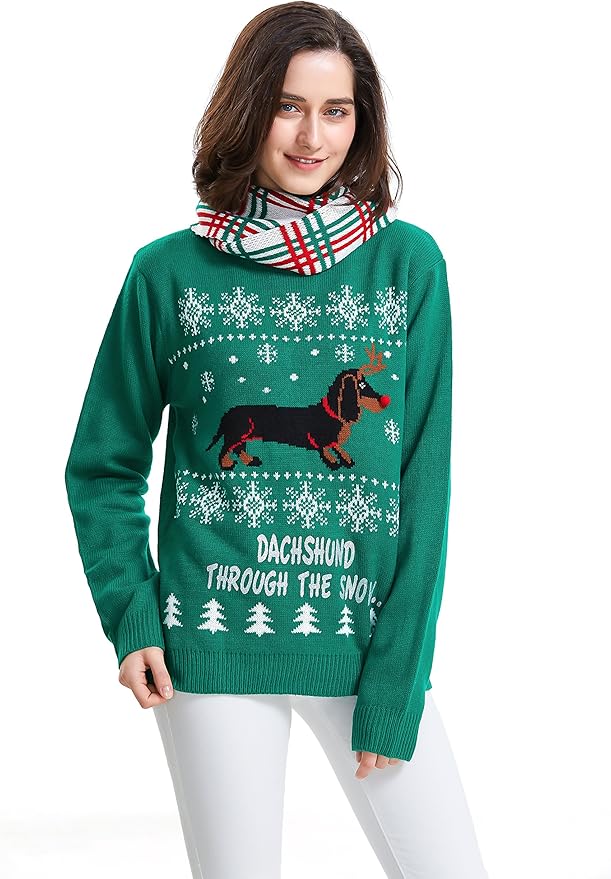 sweater with dachshund on it
