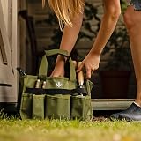 Thistlewood Olive Green Garden Tool Storage Bag - 600D Waterproof, 8 Pockets view 4