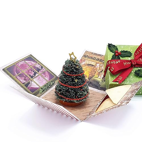 Regali Economici Di Natale.3d Miniature Originale Biglietto Di Auguri Natalizio Ottimo Regalo Di Natale Economico Segnaposto Per La Tavola Particolare Come Piccolo Dono Fatto A Mano Di Carta Amazon It Handmade