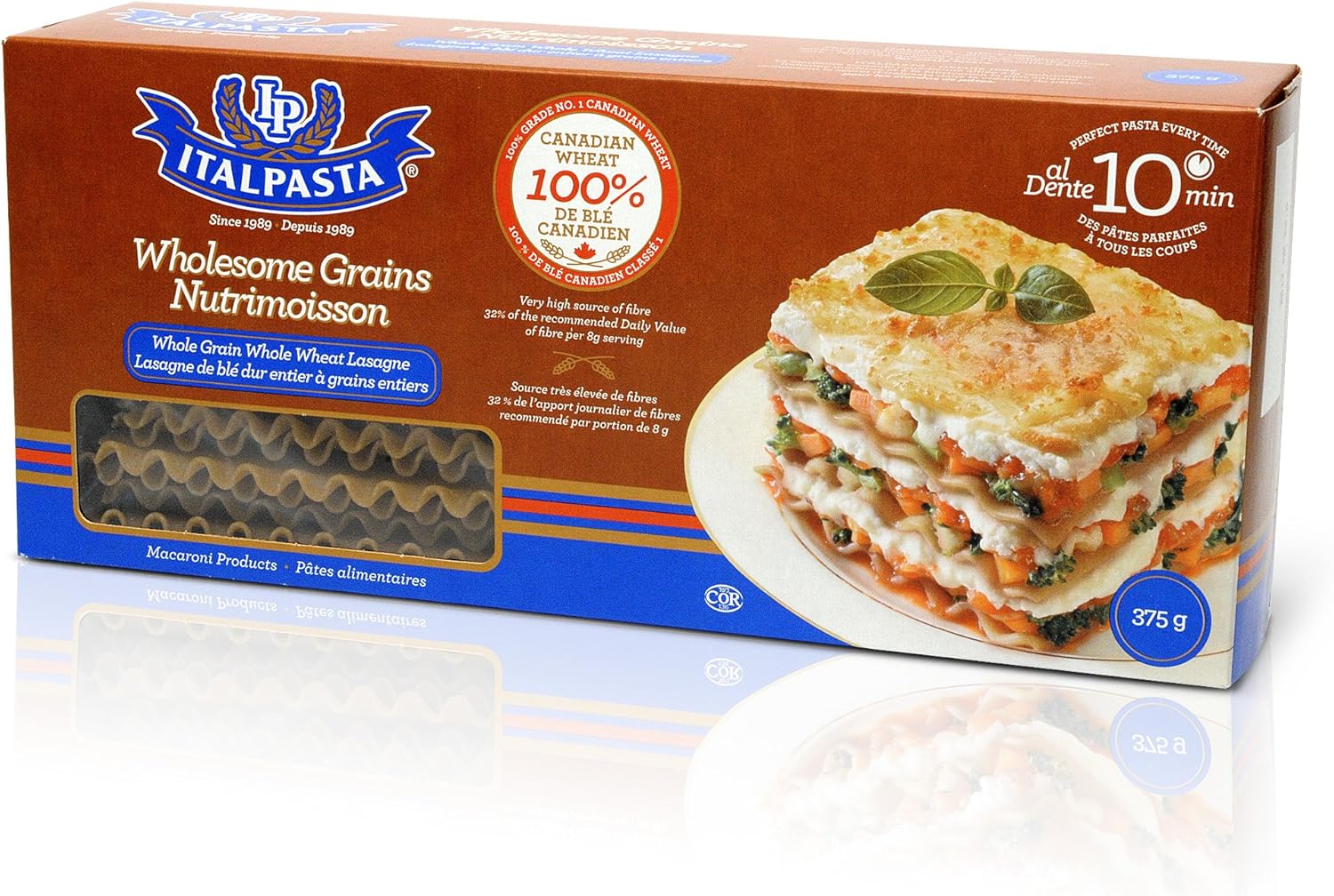 Italpasta Whole Wheat Lasagne, 375gm Amazon.ca Grocery