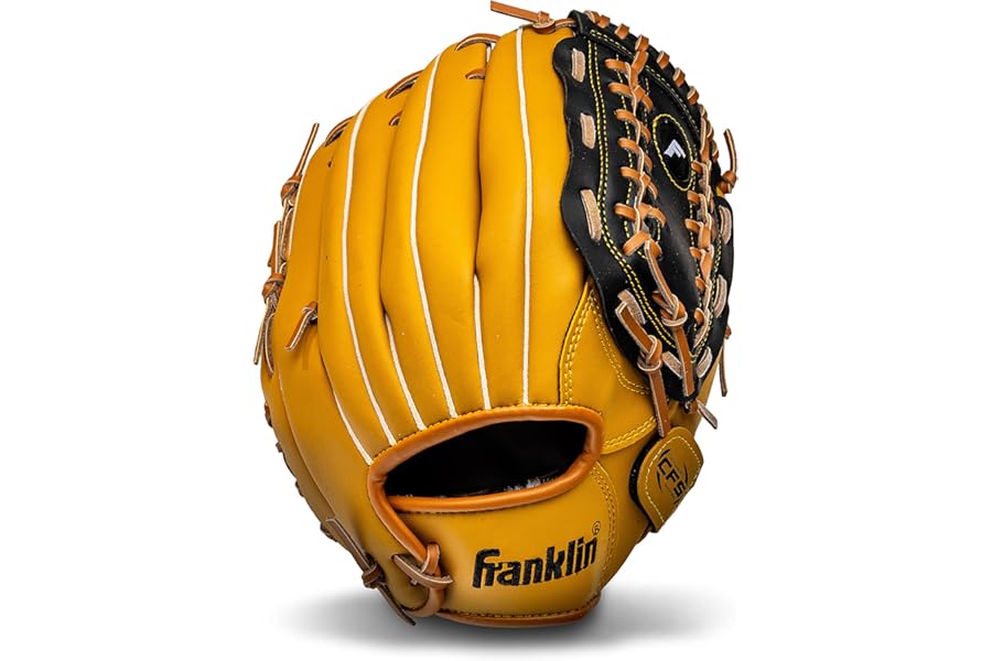 Franklin Sports Field Master Baseball + Softball Glove - Field Master Adult + Youth Baseball + Softball Mitt - Men's + Women's Gloves - Right Hand Throw