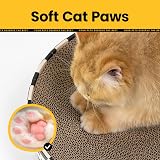 Conlun Cat Scratching Board 2 in 1 Oval Cardboard Lounge Bed Medium view 5
