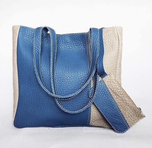 natural leather tote bag