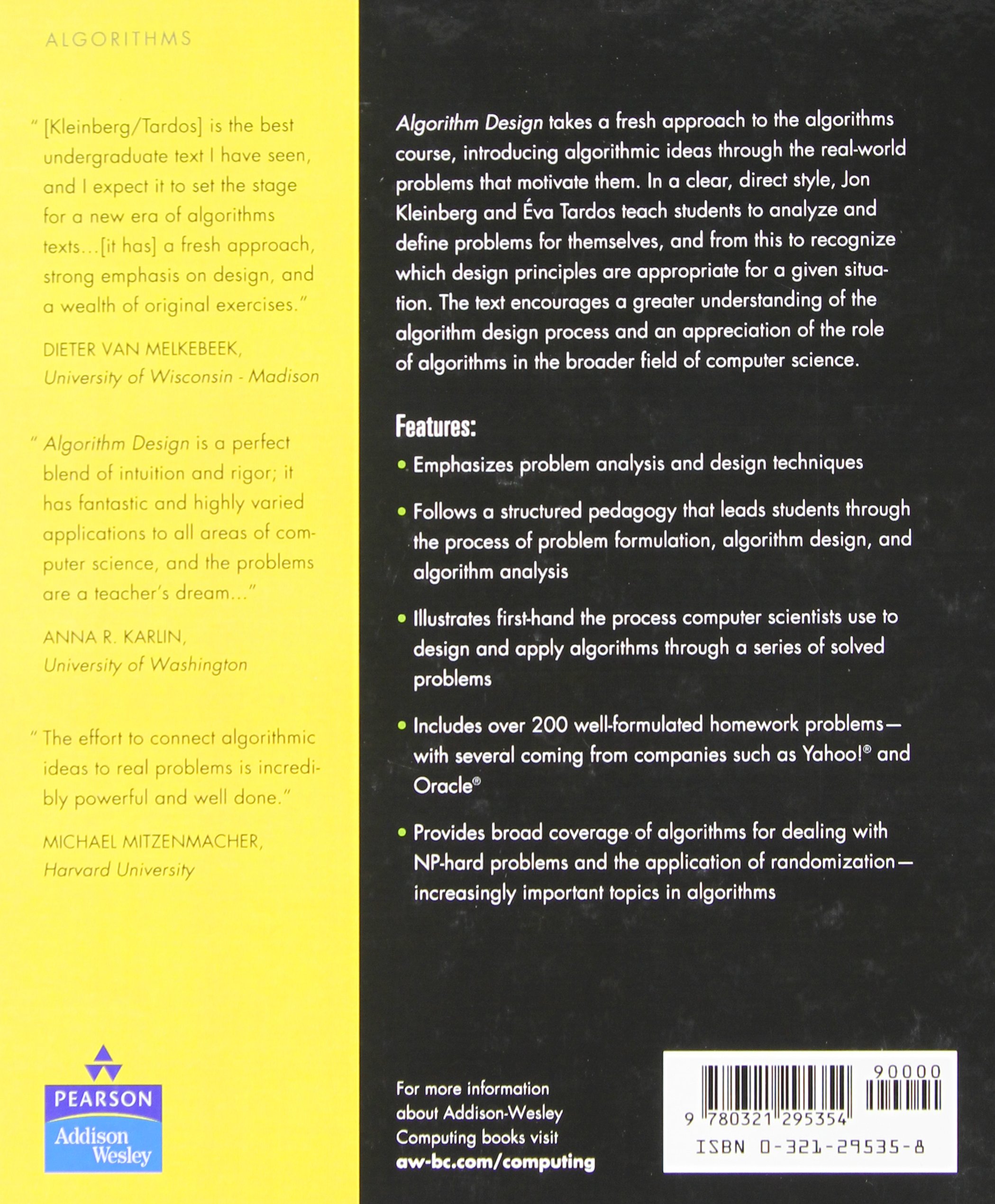 Algorithm Design Kleinberg Jon Tardos Eva 9780321295354 Books Amazon Ca Algorithm Design Kleinberg Jon Tardos Eva 9780321295354 Books Amazon Ca