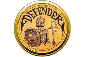 THE VINTAGE GROOMING CO. Mustache Balm for Men & Mustache Protector – Natural Styling & Conditioning Grooming Kit – Soften & Shape Facial Hair 2oz – Death Grip (Defender 2oz)