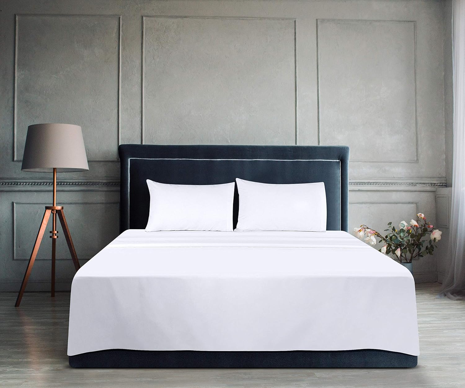 Utopia Bedding Flat Sheet - Soft Brushed Microfiber Fabric - Shrinkage & Fade Resistant Top Sheet - Easy Care - 1 Flat Sheet Only  (Twin, White): Home & Kitchen