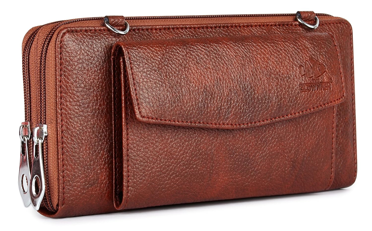 the clownfish women's clutch (tcflwlfl-abtn2,brown)