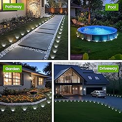 PATIOWIN Mini Solar Ground Lights, 16 Pack Solar