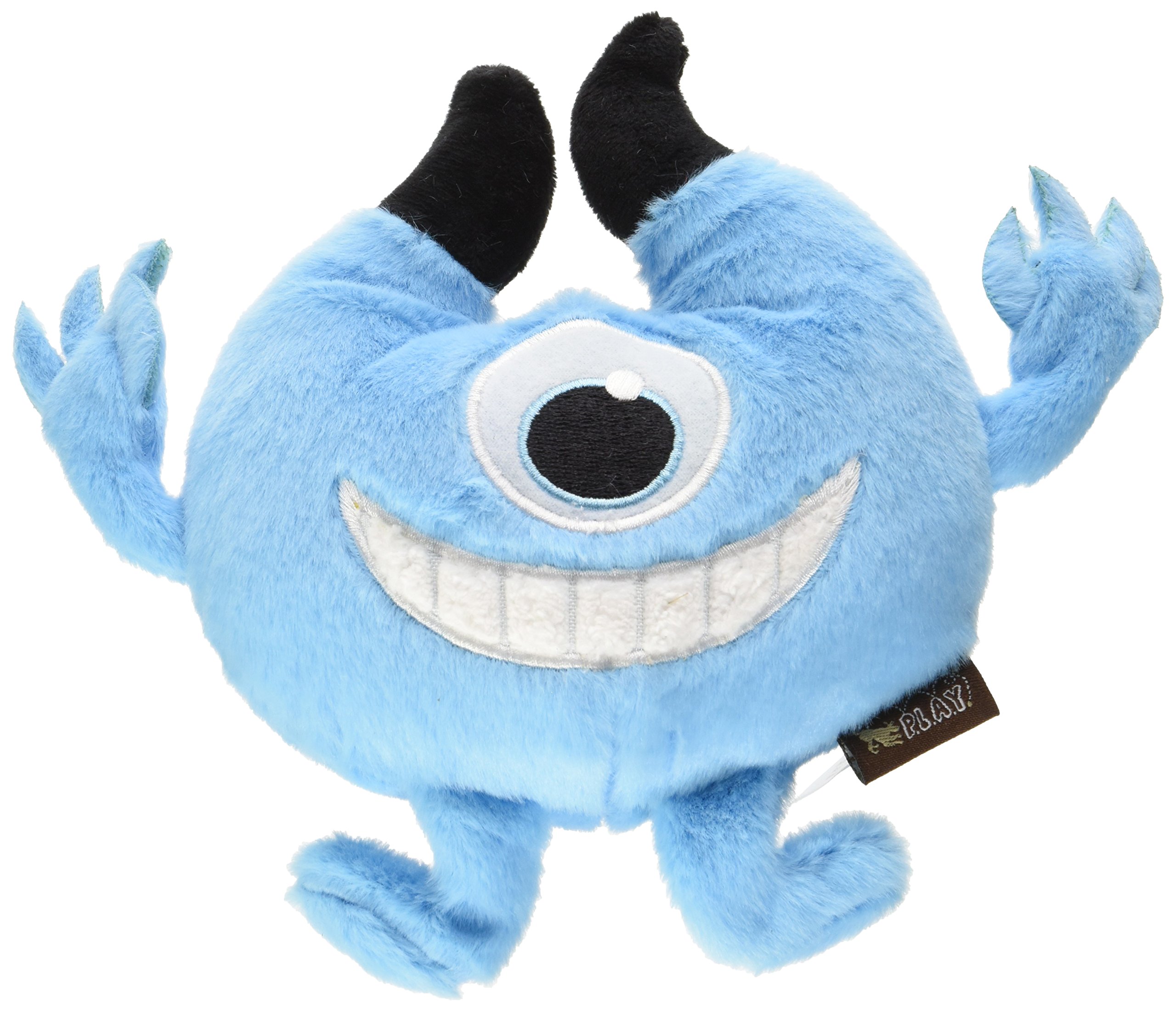 P.L.A.Y. Monster Plush Dog Toy – Chomper Character with Squeaker – Durable Double-Stitched Design, Eco-Friendly Recycled Fill, Machine Washable, Fun Plush Toy for Dogs & Cats