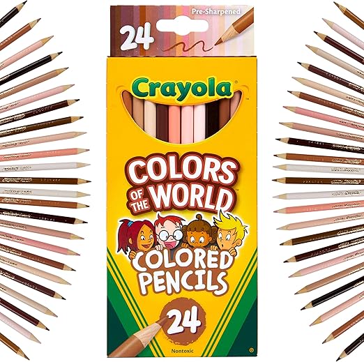 Crayola Colored Pencils 24 Count, Colors of The World, Skin