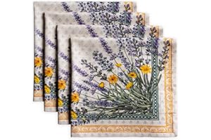 Maison d' Hermine Cloth Napkins Set of 4 100% Cotton Everyday Reusable Square Napkins Cloth Washable Dinner Party Wedding Res