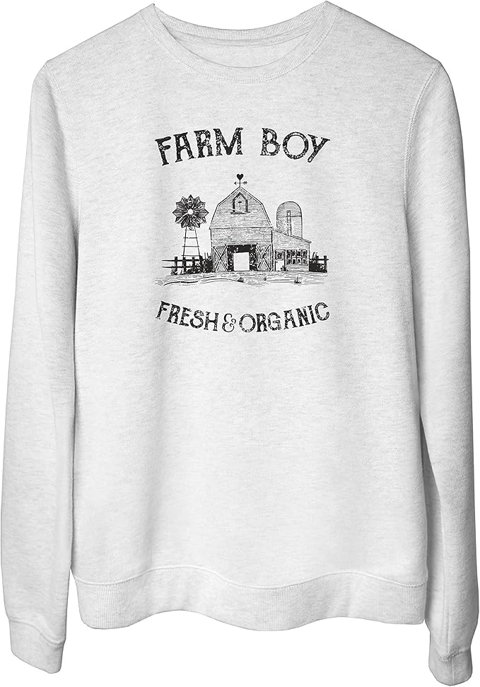 EPS1309 Farm Boy Women's Crew Neck TShirt White Amazon.co.uk Clothing