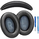 AHG Accessory House Global SoundLink AE2 Ear Pads and SoundLink AE2 Headband Cushion Compatible with Bose SoundLink Around-Ear 2 (AE2) Headphones (Black). Seamless DIY Fit | Extra Thick | 3D Printed