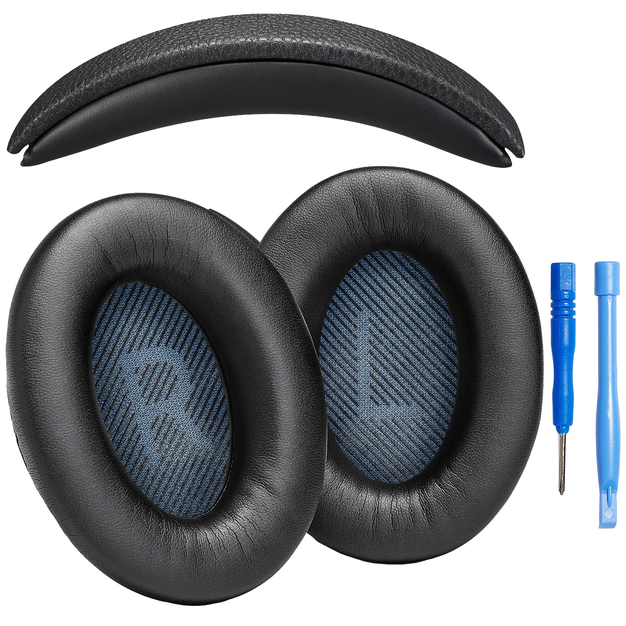 AHG Accessory House Global SoundLink AE2 Ear Pads and SoundLink AE2 Headband Cushion Compatible with Bose SoundLink Around-Ear 2 (AE2) Headphones (Black). Seamless DIY Fit | Extra thick | 3D Printed