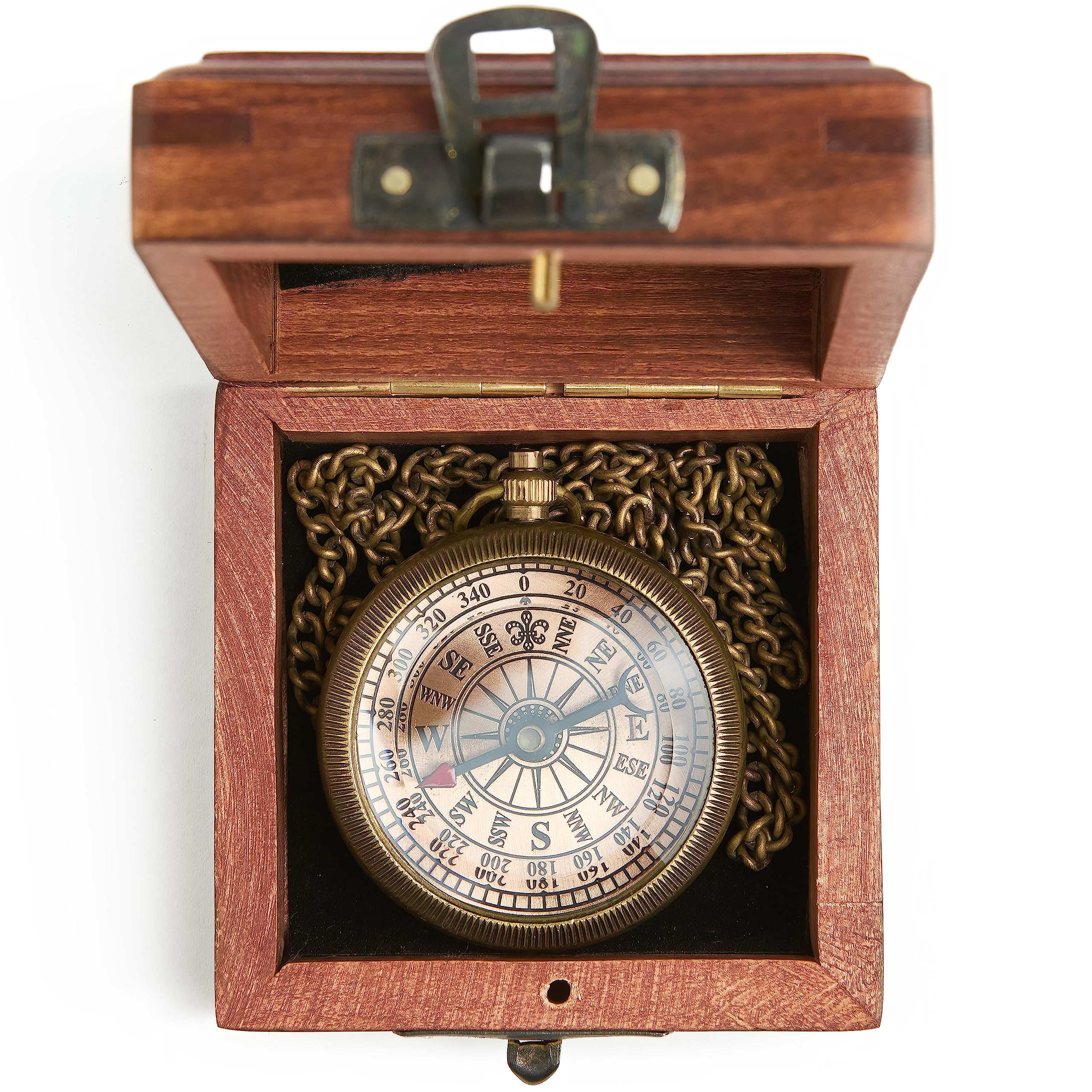 King Charles Brass Directional Compass, Baptism Gifts for Boys Girls, First Communion, Christian Gifts for Men, First Confirmation Gifts for Boys, Exquisite Nautical for Home Decor