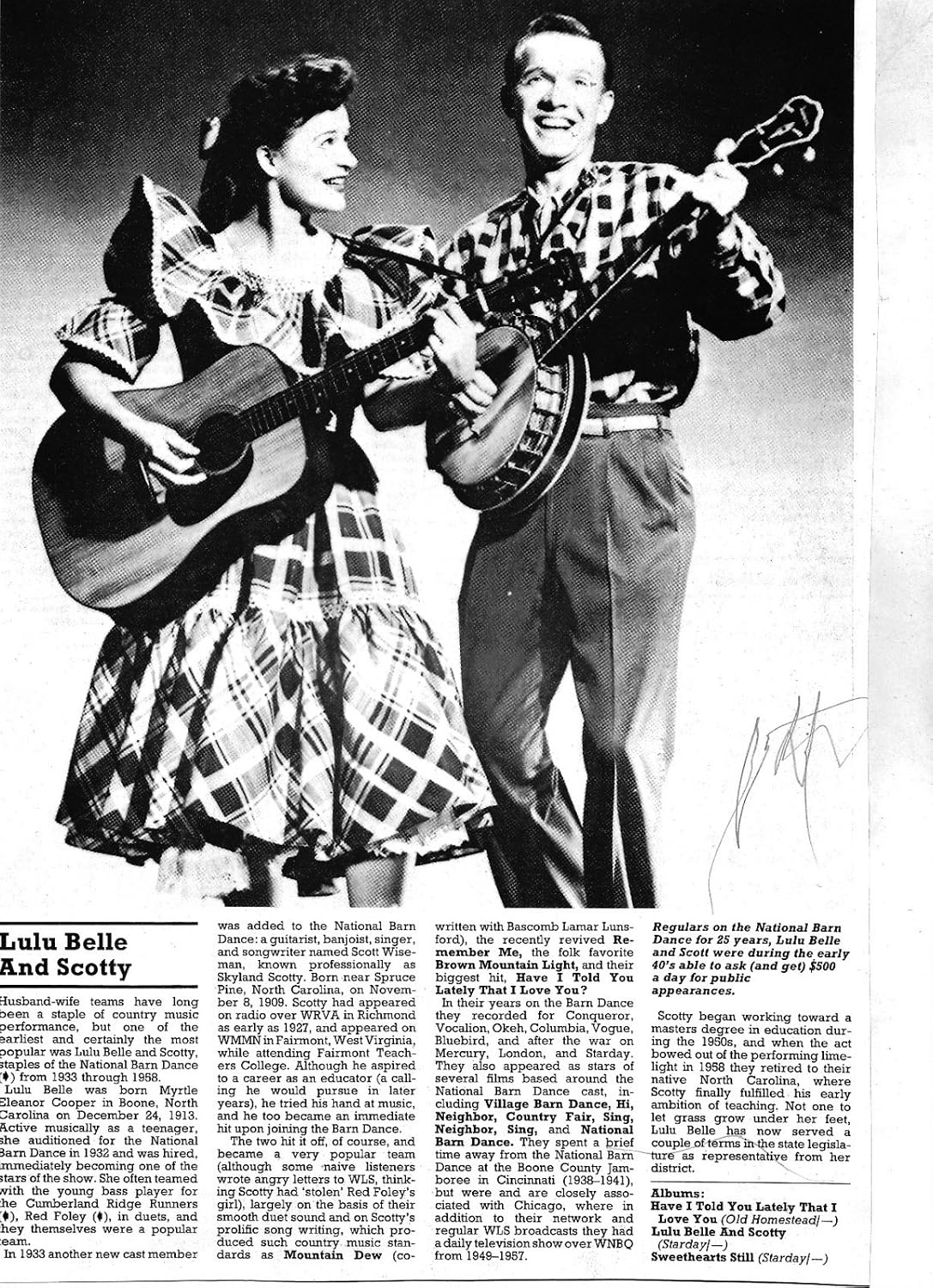 Lulu Belle And Scotty 8x10 One Page Magazine Photo Clipping J7682 At Amazon S Entertainment Collectibles Store Lulu belle and scotty • lulu belle and scotty and their farm boys. amazon com