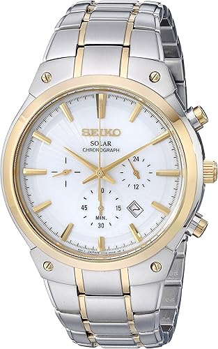 seiko analog quartz solar watch