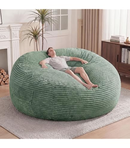 Amazon.com: Claiks 8 Ft Giant Foam Bean Bag Chair, Oversized Couch