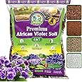 DUSPRO Recycle Premium 4-in-1 African Violet Potting Soil African Violet Soil Blend with Perlite, Coco Coir, Pumice, Pine Bark for Optimal Moisture Retention & Drainage 4QT