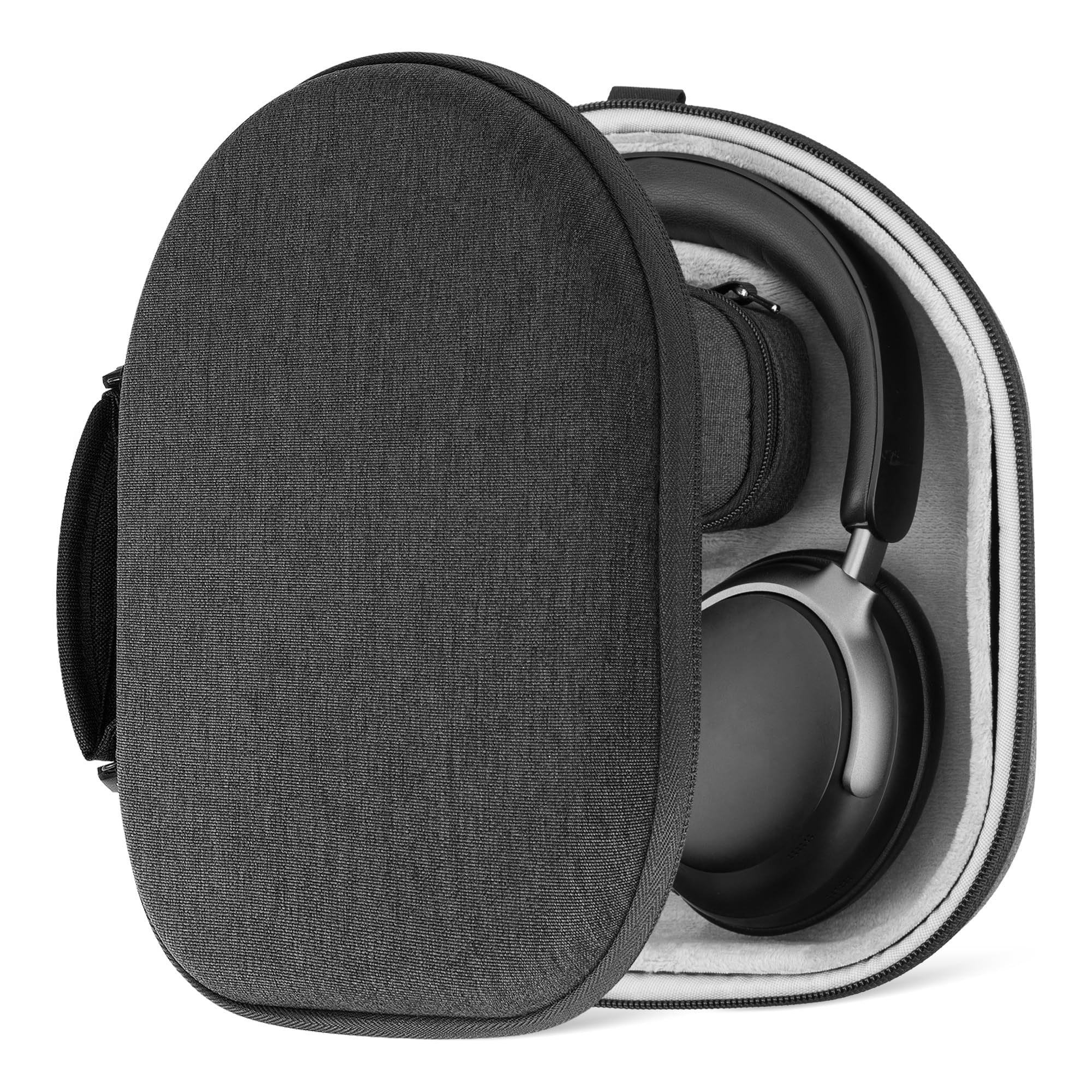 Geekria Shield Headphones Case Compatible with Bose QC Ultra II, QC 45/35II Gaming/25, Replacement Hard Shell Travel Carrying Bag with Cable Storage (Dark Grey)