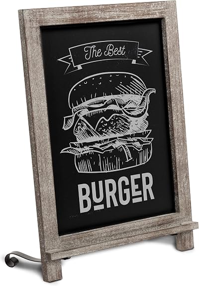 HBCY Creations Magnetic Chalkboard 12x17" Rustic Wood Frame
