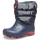 Crocs Kids Classic Neo Puff Boot | Winter Boots, Navy, 4 Big Kid
