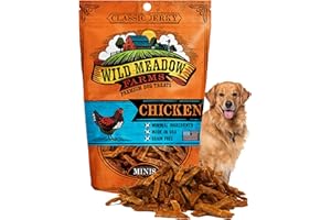Wild Meadow Farms - Classic Chicken Minis, Soft Jerky Training Treats for Dogs, Grain-Free, All-Natural & Perfectly Sized for Training, High-Value Rewards in a Convenient 3.5 Ounce Pouch
