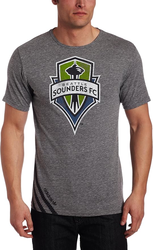 MLS Seattle Sounders FC Team TShirt (Grey, Small) Sports Fan T Shirts Clothing