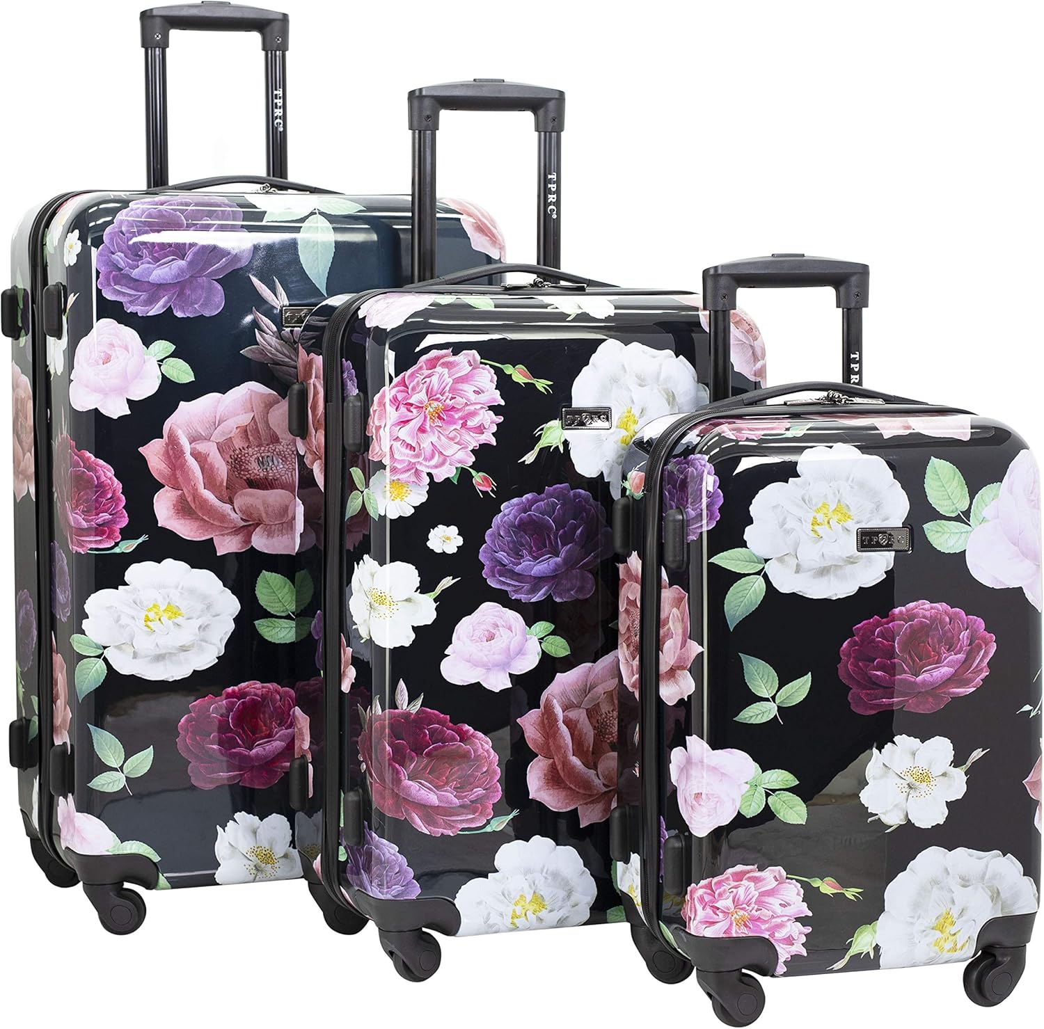 TPRC Roses Luggage Set, 3Piece Luggage Sets